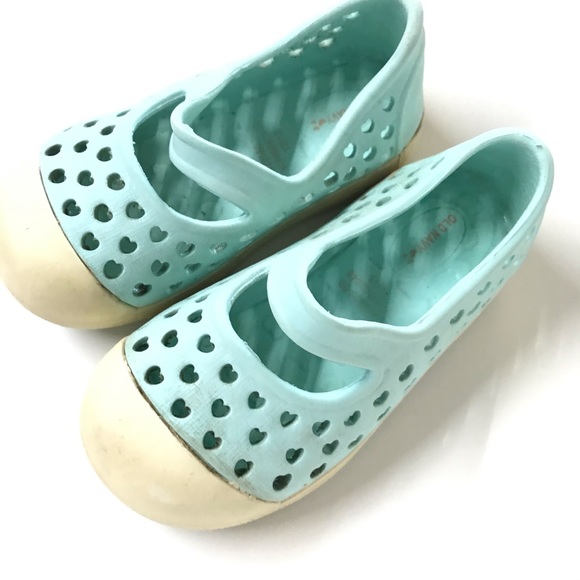 OLD NAVY water shoes blue hearts baby Mary Jane 5 - Picture 7 of 7